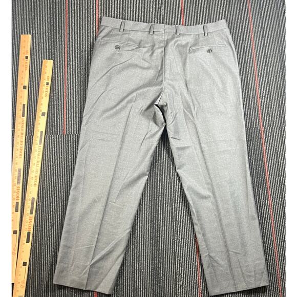 Luigi Bianchi Pants Men's W40 Navy Gray Wool Vitale Barberis Canonico Mohair - Picture 4 of 7